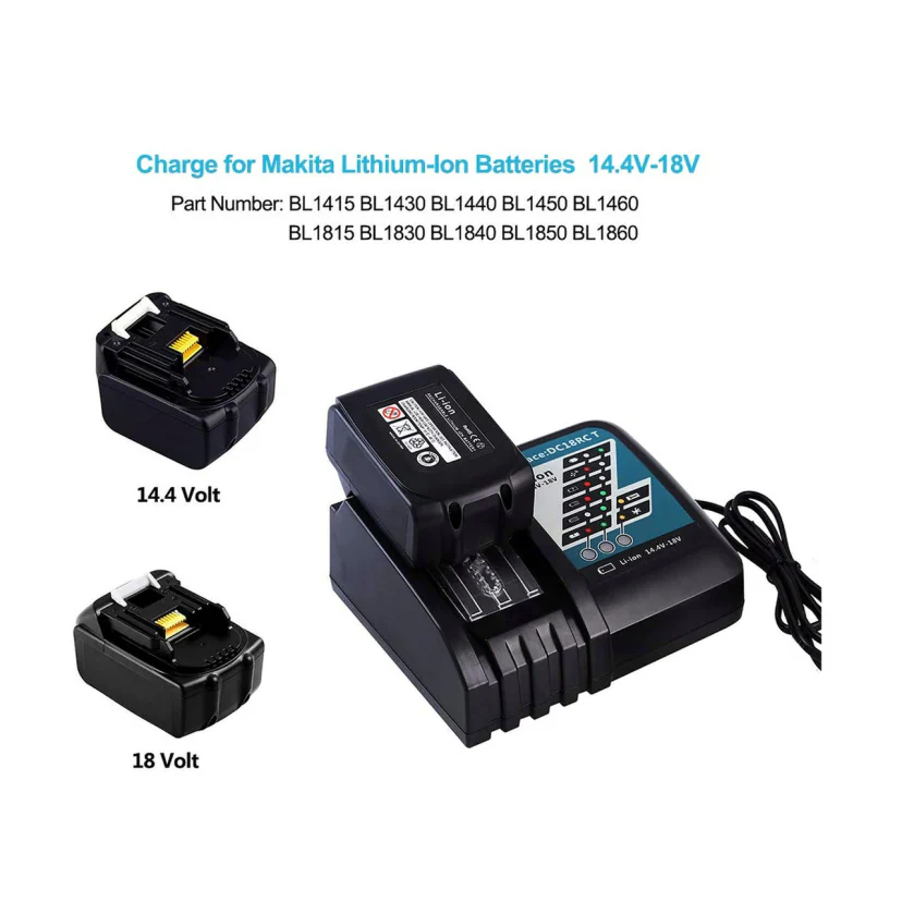 Пристрій для швидкого заряджання акумуляторів Makita DC18RC LXT / CXT 195584-2 BL1415, BL1815, BL1430, BL1830, фото 1
