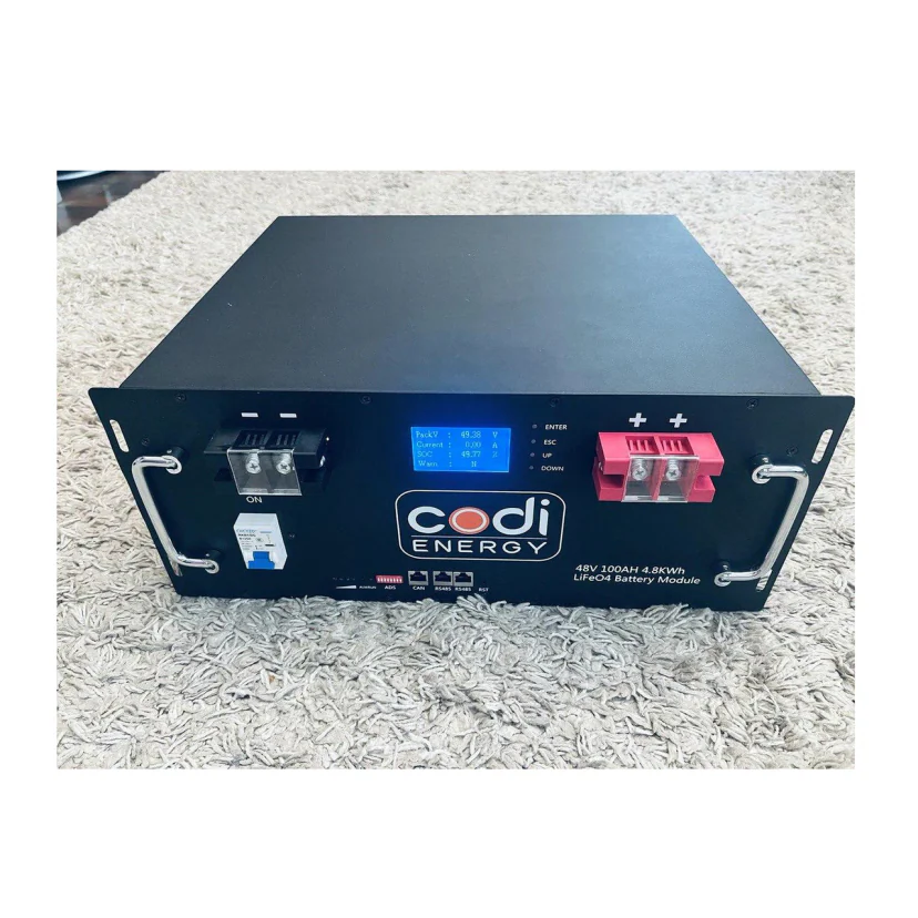 Сумісний акумулятор CODI LiFePO4 51.2V 100Ah, 5120Wh, BMS 100A, фото 1