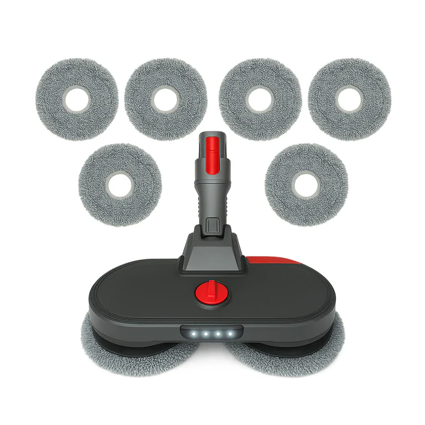 Сіра насадка для вологого прибирання Dyson V7/V8/V10/V11/V15, 6 дисків, фото 1